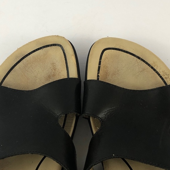 Dansko Sandals Womens 39 Black Leather Clog Slides - Picture 12 of 13